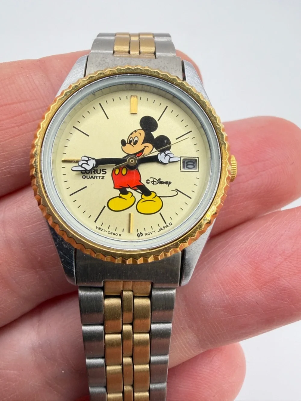 Vintage Lorus Seiko Ladies Disney/Mickey Mouse‎ two tone stainless steel watch!